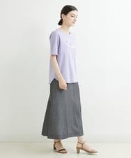 PHKHT21150 GEORGES RECH(小さいサイズ)(メゾン ドゥ サンク) [接触冷感]ドライコットンラウンドヘムロゴTシャツ ブラック