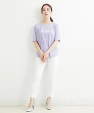 PHKHT21150 GEORGES RECH(小さいサイズ)(メゾン ドゥ サンク) [接触冷感]ドライコットンラウンドヘムロゴTシャツ ブラック