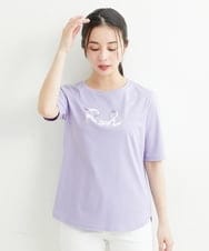 PHKHT21150 GEORGES RECH(小さいサイズ)(メゾン ドゥ サンク) [接触冷感]ドライコットンラウンドヘムロゴTシャツ ブラック