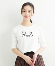 PHKHT21150 GEORGES RECH(小さいサイズ)(メゾン ドゥ サンク) [接触冷感]ドライコットンラウンドヘムロゴTシャツ ブラック