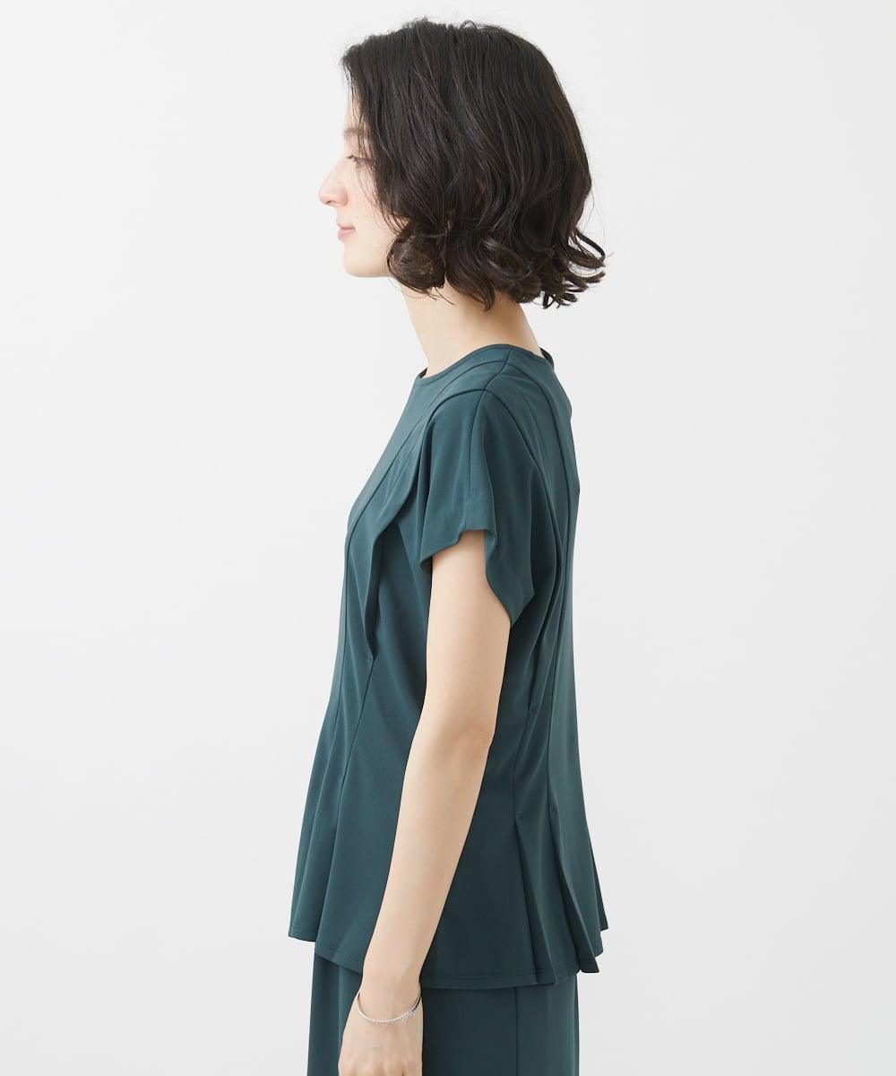 PHKHW03180 GEORGES RECH(小さいサイズ)(メゾン ドゥ サンク) [セットアップ対応]ウエストシェイプジャージプルオーバー カーキ