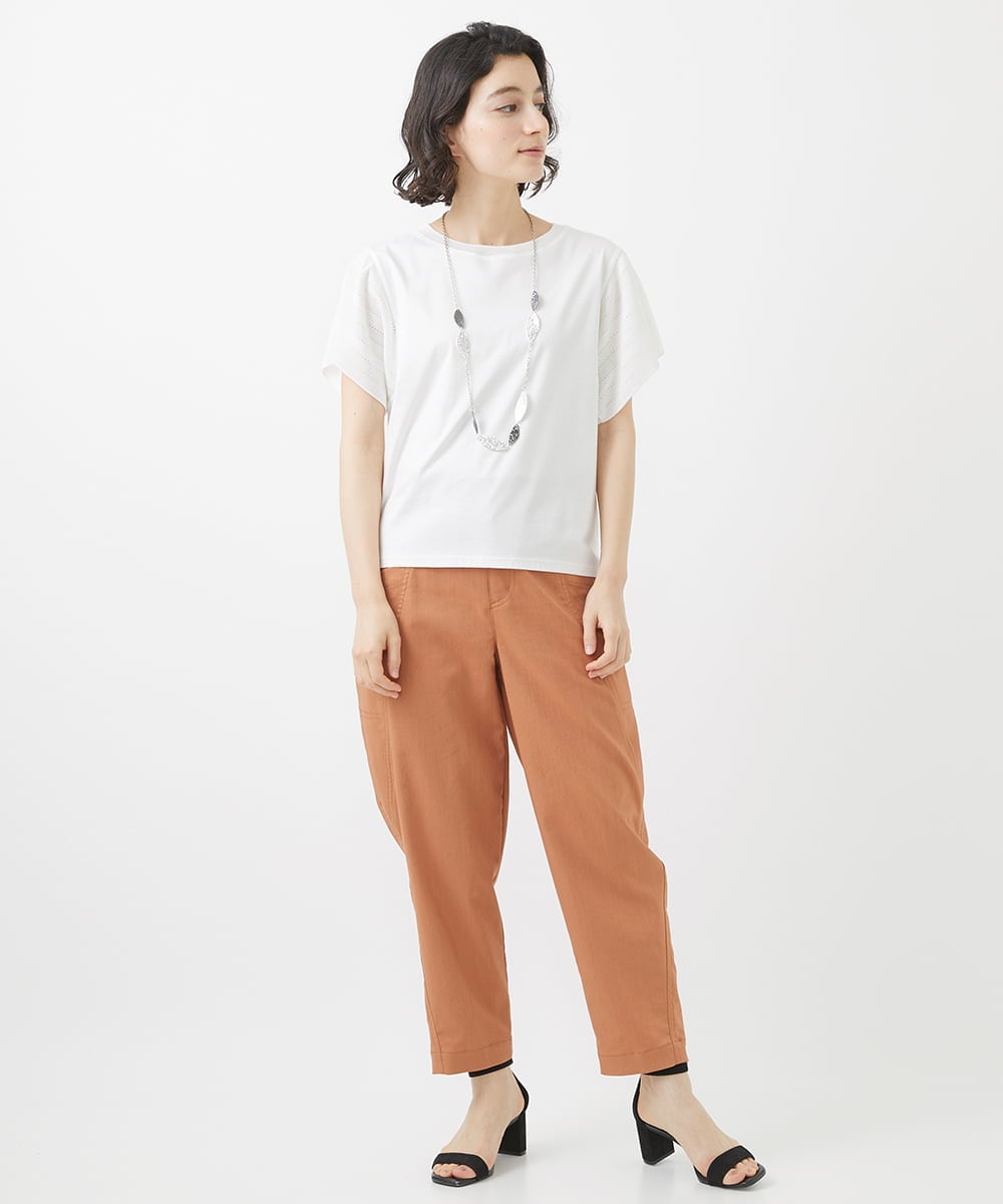 PHKHW04190 GEORGES RECH(小さいサイズ)(メゾン ドゥ サンク) ハイツイストコットンスムースカットソー グリーン