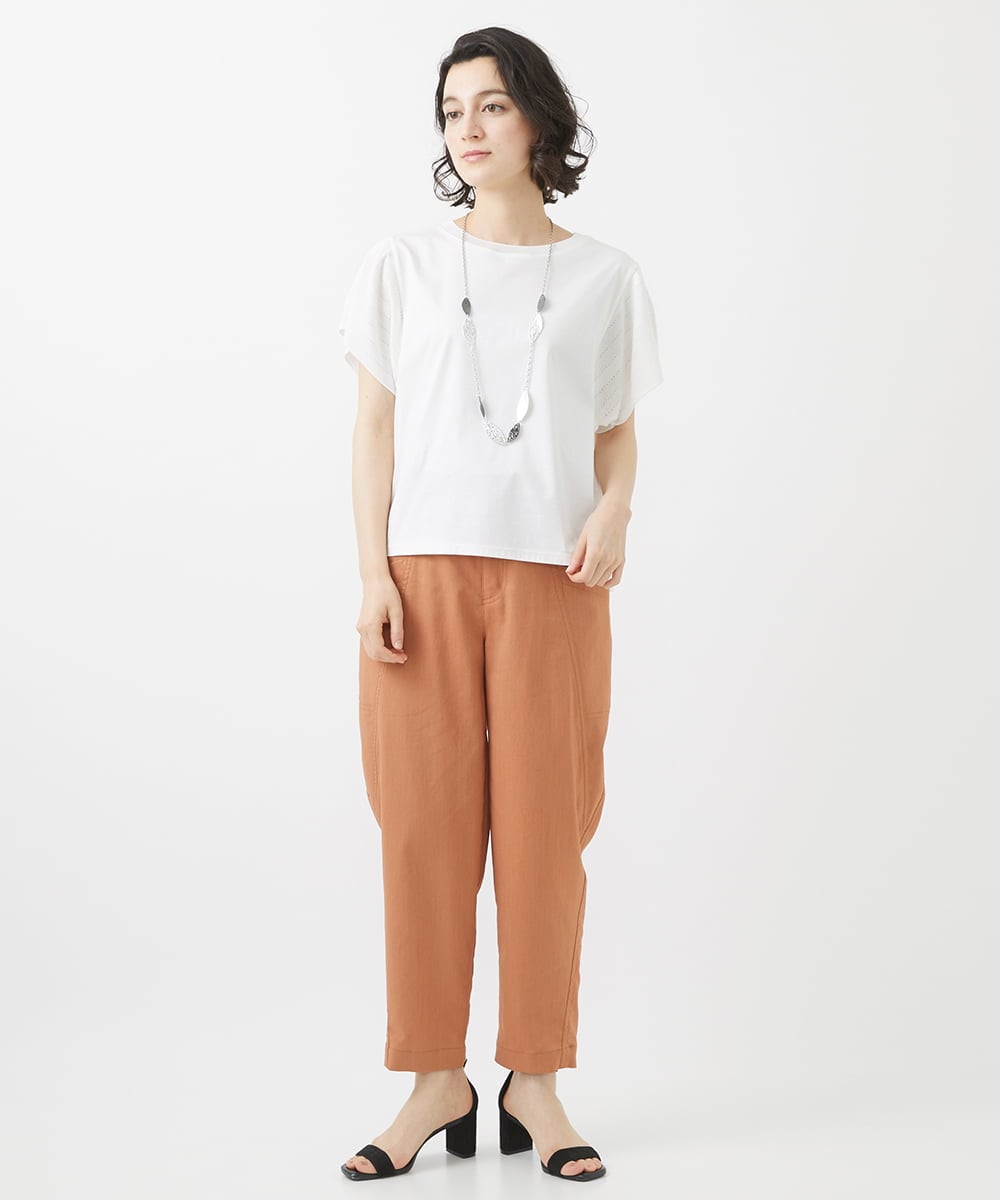 PHKHW04190 GEORGES RECH(小さいサイズ)(メゾン ドゥ サンク) ハイツイストコットンスムースカットソー グリーン