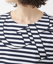 PHKHW08170 GEORGES RECH(小さいサイズ)(メゾン ドゥ サンク) ボーダージャージカットソー ブラック系