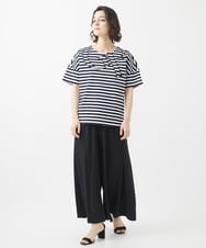 PHKHW08170 GEORGES RECH(小さいサイズ)(メゾン ドゥ サンク) ボーダージャージカットソー ブラック系