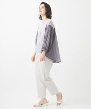 PHKHW11230 GEORGES RECH(小さいサイズ)(メゾン ドゥ サンク) [接触冷感]ドライコットン7分袖プルオーバー ライトグレー