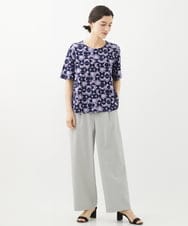 PHKHW19190 GEORGES RECH(小さいサイズ)(メゾン ドゥ サンク)  [日本製]幾何ドット柄プリントカットソー ブラック系