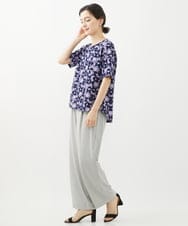 PHKHW19190 GEORGES RECH(小さいサイズ)(メゾン ドゥ サンク)  [日本製]幾何ドット柄プリントカットソー ブラック系