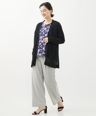 PHKHW19190 GEORGES RECH(小さいサイズ)(メゾン ドゥ サンク)  [日本製]幾何ドット柄プリントカットソー ブラック系