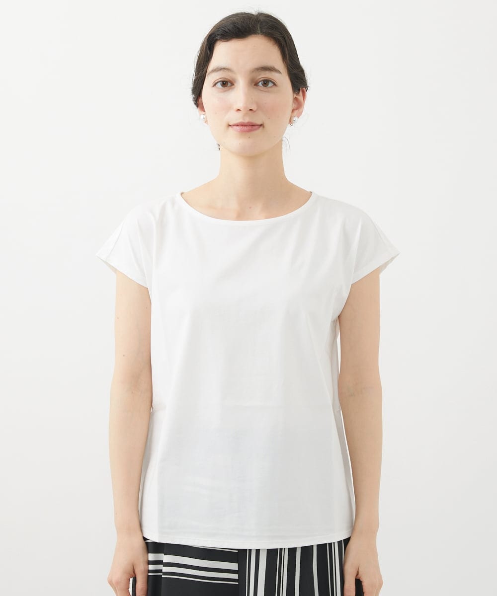 PHKHW33210 GEORGES RECH(小さいサイズ)(メゾン ドゥ サンク) [2点セット]フレンチスリーブチュールレイヤードカットソー ホワイト