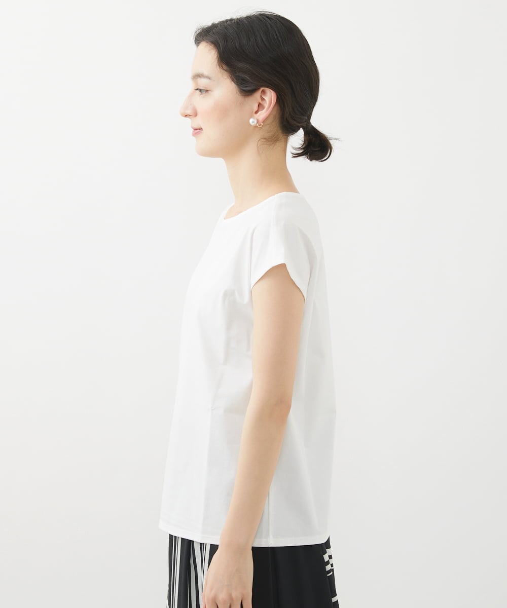 PHKHW33210 GEORGES RECH(小さいサイズ)(メゾン ドゥ サンク) [2点セット]フレンチスリーブチュールレイヤードカットソー ホワイト