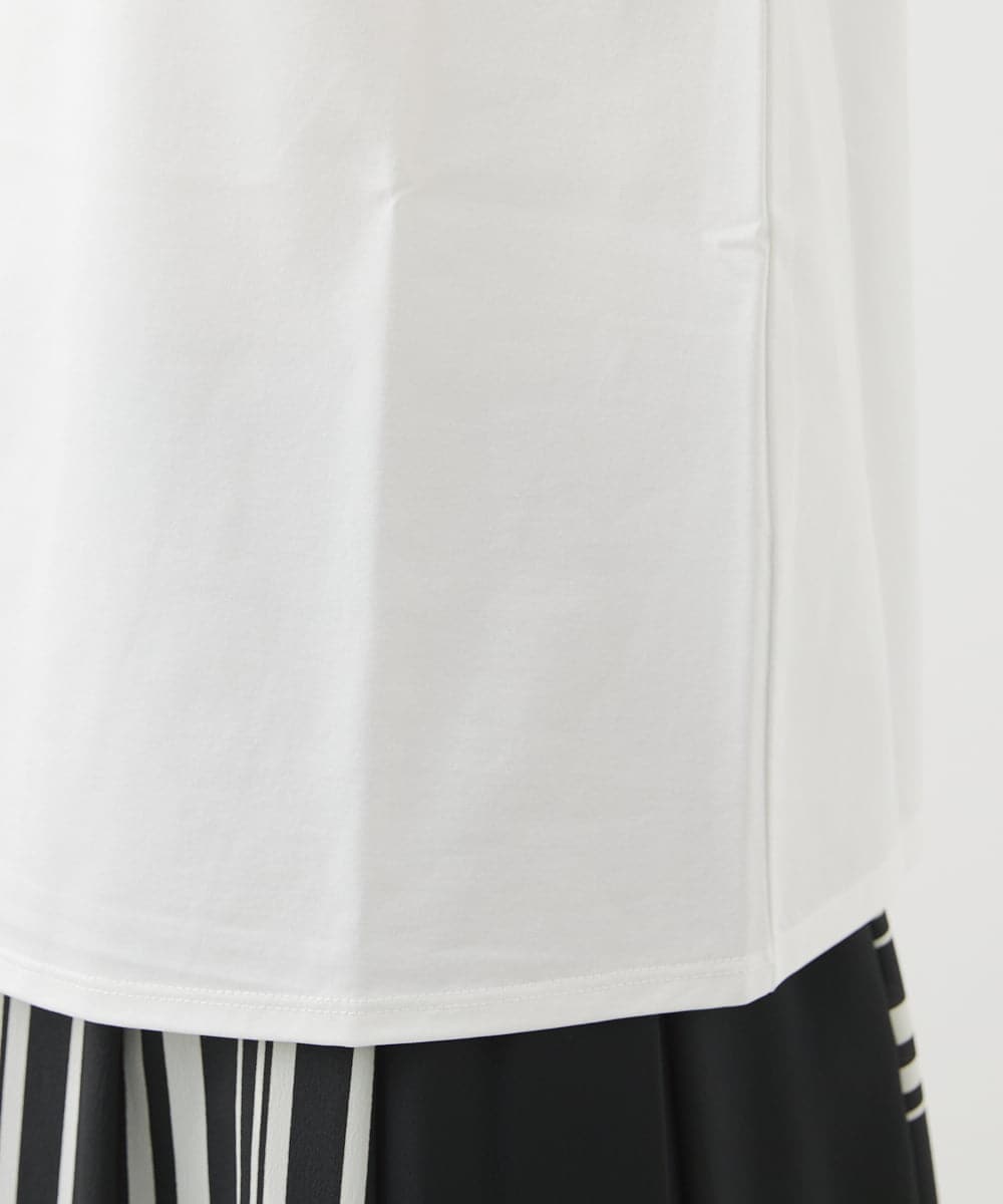 PHKHW33210 GEORGES RECH(小さいサイズ)(メゾン ドゥ サンク) [2点セット]フレンチスリーブチュールレイヤードカットソー ホワイト