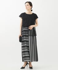 PHKHW33210 GEORGES RECH(小さいサイズ)(メゾン ドゥ サンク) [2点セット]フレンチスリーブチュールレイヤードカットソー ホワイト