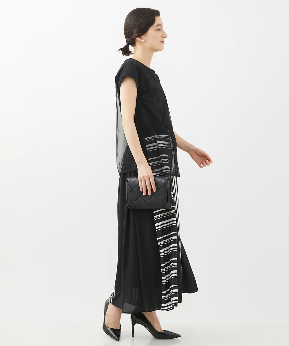 PHKHW33210 GEORGES RECH(小さいサイズ)(メゾン ドゥ サンク) [2点セット]フレンチスリーブチュールレイヤードカットソー ホワイト