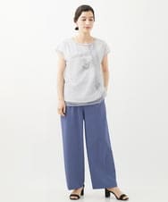 PHKHW33210 GEORGES RECH(小さいサイズ)(メゾン ドゥ サンク) [2点セット]フレンチスリーブチュールレイヤードカットソー ホワイト