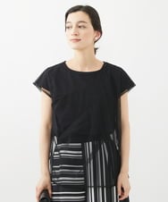 PHKHW33210 GEORGES RECH(小さいサイズ)(メゾン ドゥ サンク) [2点セット]フレンチスリーブチュールレイヤードカットソー ホワイト