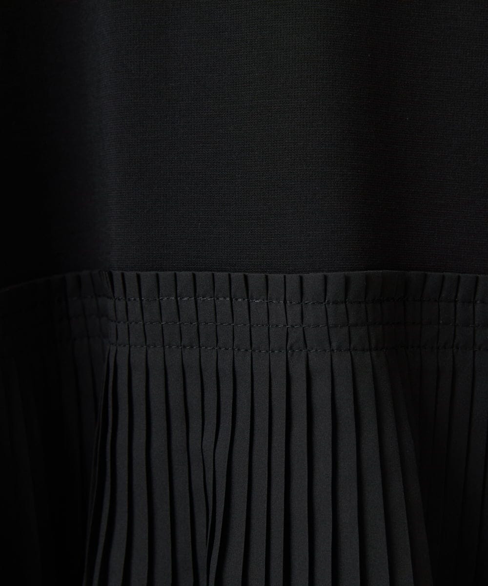 PHKJB24180 GEORGES RECH(小さいサイズ)(メゾン ドゥ サンク) レーヨンプリーツ切替ペプラムカットソー グレー