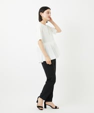 PHKJB24180 GEORGES RECH(小さいサイズ)(メゾン ドゥ サンク) レーヨンプリーツ切替ペプラムカットソー グレー