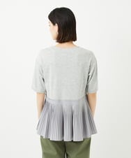 PHKJB24180 GEORGES RECH(小さいサイズ)(メゾン ドゥ サンク) レーヨンプリーツ切替ペプラムカットソー グレー
