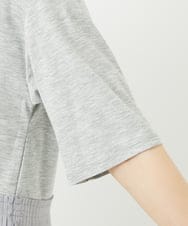 PHKJB24180 GEORGES RECH(小さいサイズ)(メゾン ドゥ サンク) レーヨンプリーツ切替ペプラムカットソー グレー