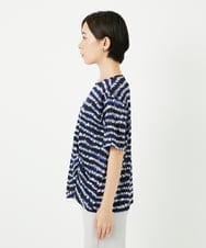 PHKJB29210 GEORGES RECH(小さいサイズ)(メゾン ドゥ サンク)  [日本製]ランダムボーダータックジャージーカットソー ネイビー系