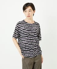 [日本製]ランダムボーダータックジャージーカットソー 日本製]ランダムボーダータックジャージーカットソー(カットソー