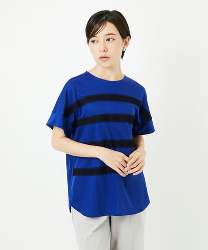 PHKJB30180 GEORGES RECH(小さいサイズ) [接触冷感]スーパークールチュールボーダーカットソー