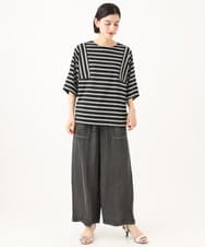 PHKJE06180 GEORGES RECH(小さいサイズ)(メゾン ドゥ サンク) ラメボーダーポンチョカットソー ブラック