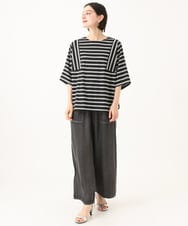 PHKJE06180 GEORGES RECH(小さいサイズ)(メゾン ドゥ サンク) ラメボーダーポンチョカットソー ブラック