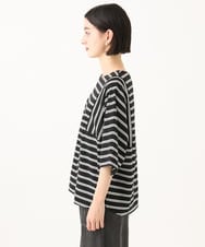 PHKJE06180 GEORGES RECH(小さいサイズ)(メゾン ドゥ サンク) ラメボーダーポンチョカットソー ブラック