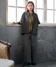 PHKJE16270 GEORGES RECH(小さいサイズ)(メゾン ドゥ サンク)  [日本製]マルチボーダージャージーカットソー ベージュ
