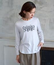 PHKJE28180 GEORGES RECH(小さいサイズ)(メゾン ドゥ サンク) ベアテン刺繍ロゴカットソー ライトグレー