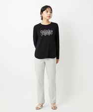 PHKJE28180 GEORGES RECH(小さいサイズ)(メゾン ドゥ サンク) ベアテン刺繍ロゴカットソー ライトグレー