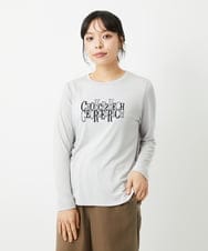 PHKJE28180 GEORGES RECH(小さいサイズ)(メゾン ドゥ サンク) ベアテン刺繍ロゴカットソー ライトグレー