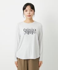 PHKJE28180 GEORGES RECH(小さいサイズ)(メゾン ドゥ サンク) ベアテン刺繍ロゴカットソー ライトグレー
