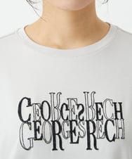 PHKJE28180 GEORGES RECH(小さいサイズ)(メゾン ドゥ サンク) ベアテン刺繍ロゴカットソー ライトグレー