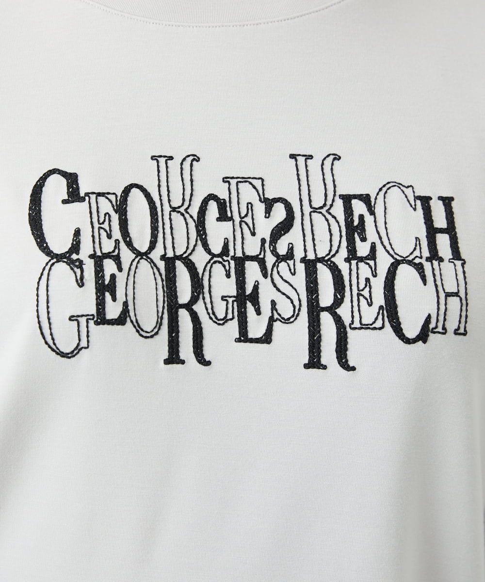 PHKJE28180 GEORGES RECH(小さいサイズ)(メゾン ドゥ サンク) ベアテン刺繍ロゴカットソー ライトグレー
