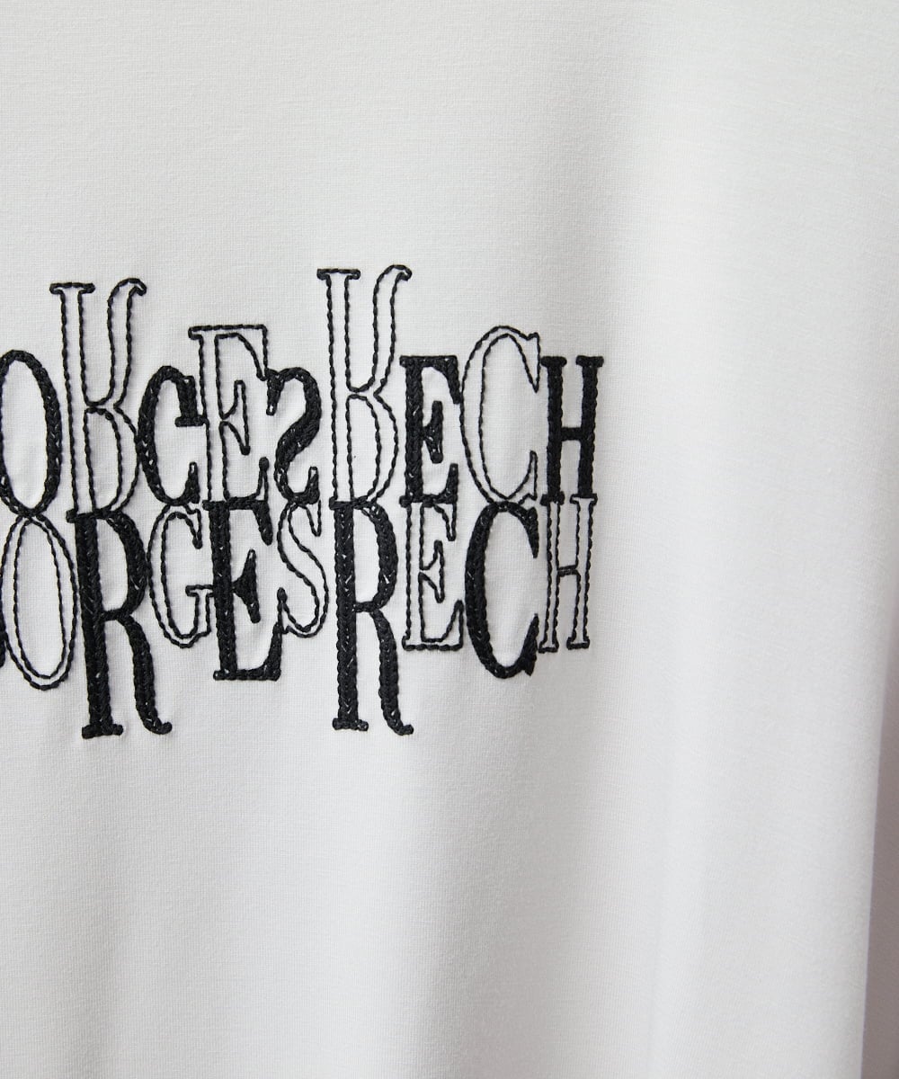 PHKJE28180 GEORGES RECH(小さいサイズ)(メゾン ドゥ サンク) ベアテン刺繍ロゴカットソー ライトグレー