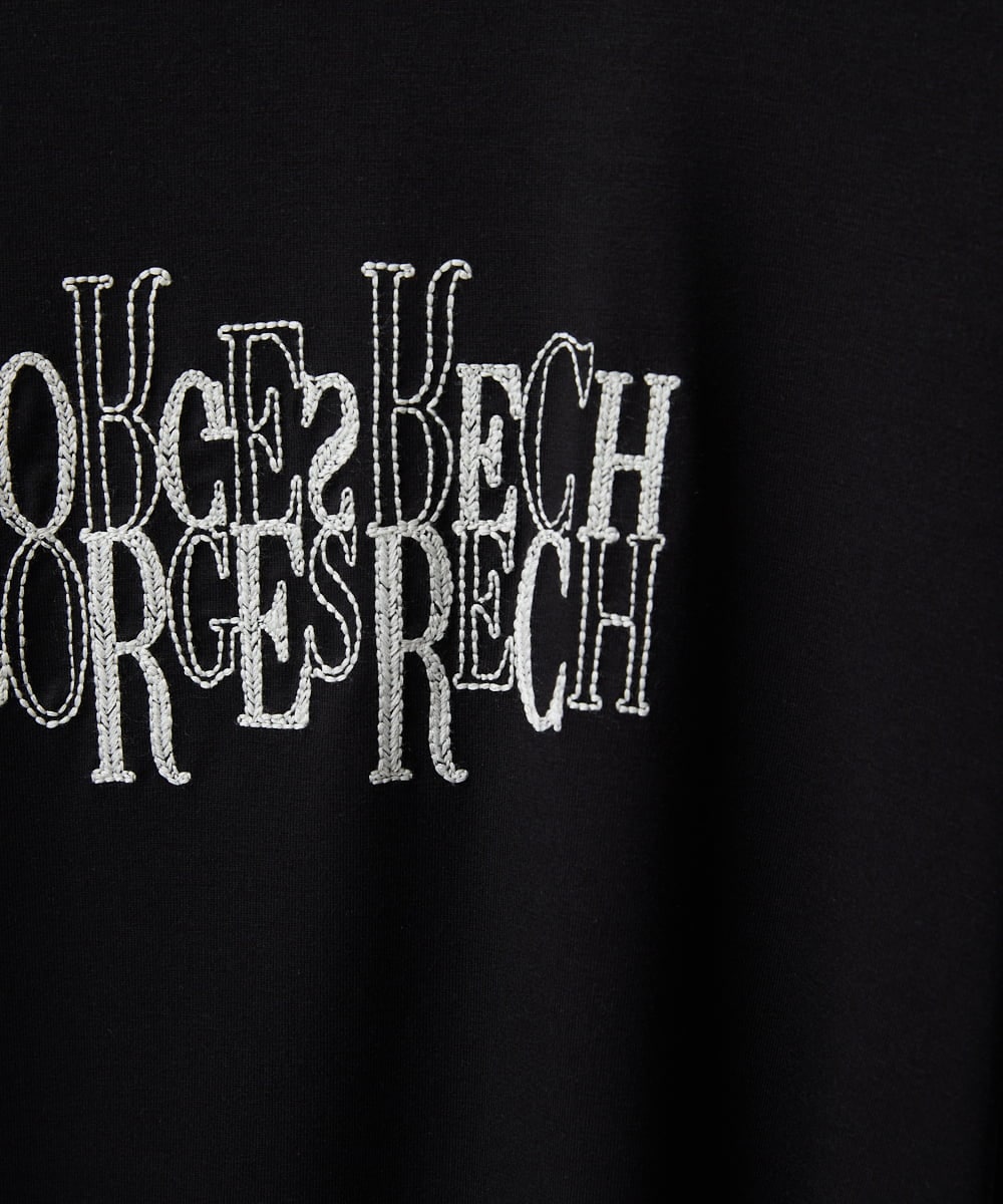 PHKJE28180 GEORGES RECH(小さいサイズ)(メゾン ドゥ サンク) ベアテン刺繍ロゴカットソー ライトグレー