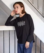 PHKJE28180 GEORGES RECH(小さいサイズ)(メゾン ドゥ サンク) ベアテン刺繍ロゴカットソー ライトグレー