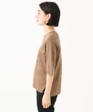PHKJF10170 GEORGES RECH(小さいサイズ)(メゾン ドゥ サンク) [接触冷感]グラフィックプリントカットソー ベージュ