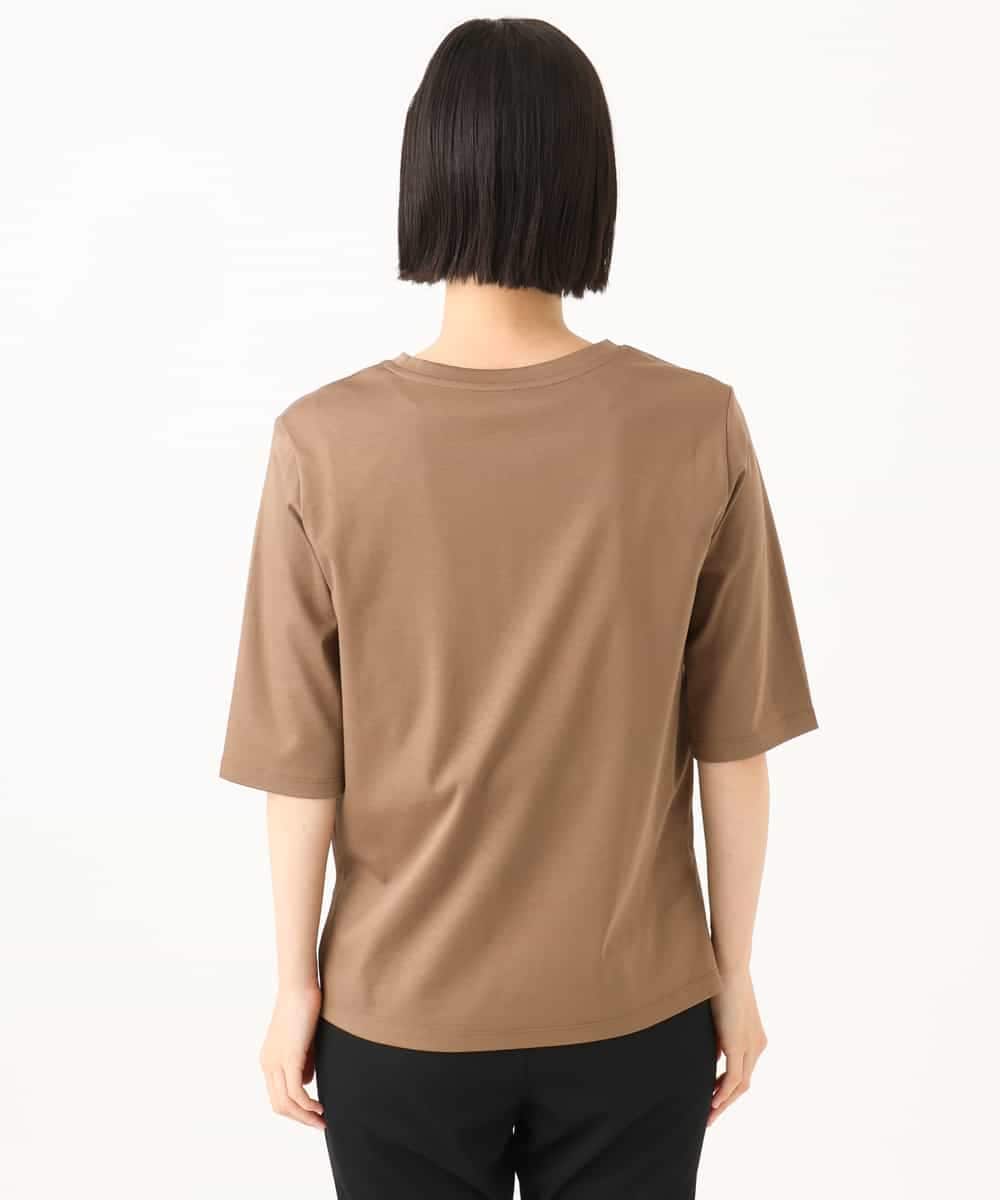 PHKJF10170 GEORGES RECH(小さいサイズ)(メゾン ドゥ サンク) [接触冷感]グラフィックプリントカットソー ベージュ