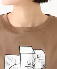 PHKJF10170 GEORGES RECH(小さいサイズ)(メゾン ドゥ サンク) [接触冷感]グラフィックプリントカットソー ベージュ