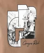 PHKJF10170 GEORGES RECH(小さいサイズ)(メゾン ドゥ サンク) [接触冷感]グラフィックプリントカットソー ベージュ