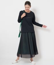 PHKJS28170 GEORGES RECH(小さいサイズ)(メゾン ドゥ サンク) スパンコールロゴカットソー ブルー