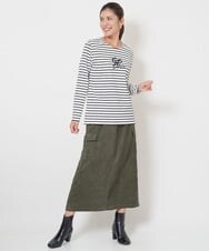 PHKJS28170 GEORGES RECH(小さいサイズ)(メゾン ドゥ サンク) スパンコールロゴカットソー ブルー