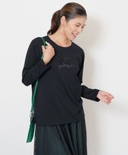 PHKJS28170 GEORGES RECH(小さいサイズ)(メゾン ドゥ サンク) スパンコールロゴカットソー ブルー