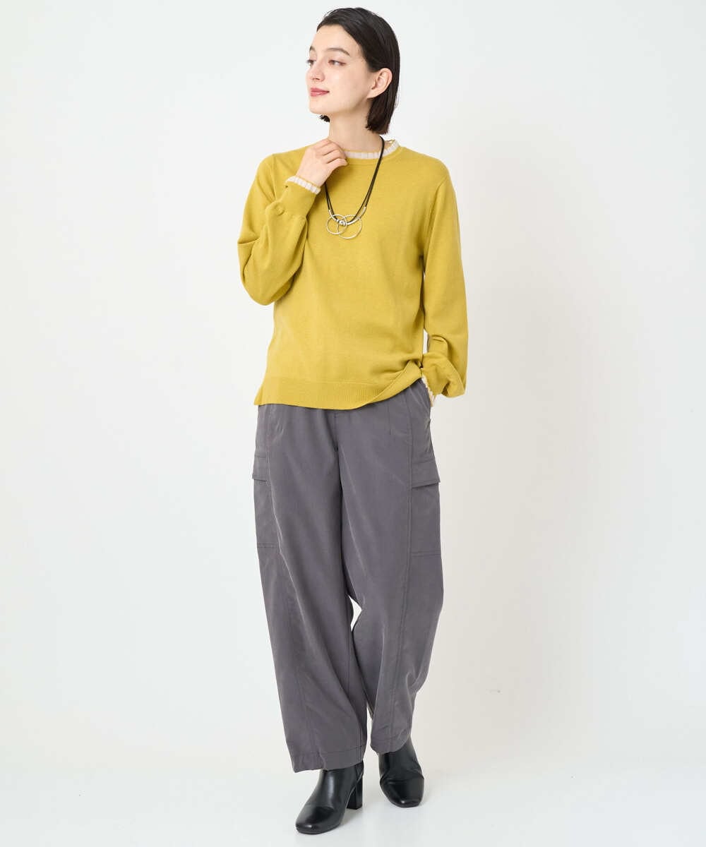 PHLAD09290 GEORGES RECH(小さいサイズ)(メゾン ドゥ サンク) フィブリルカーゴパンツ ダークグレー