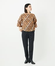 PHLAF58270 GEORGES RECH(小さいサイズ)(メゾン ドゥ サンク)  [日本製]ストライプテーパードパンツ ダークグレー