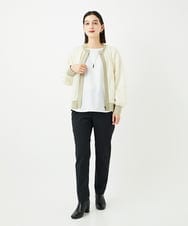 PHLAF58270 GEORGES RECH(小さいサイズ)(メゾン ドゥ サンク)  [日本製]ストライプテーパードパンツ ダークグレー